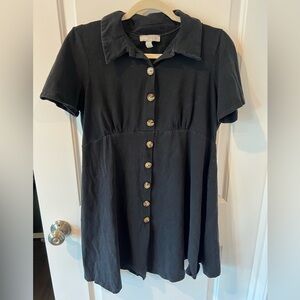 ASOS Casual Button Down Shirt Dress | Black | Size 10